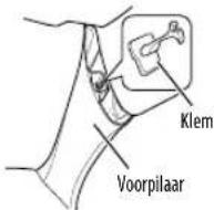 KENWOOD KDCBT49DAB - Indien de antennekabel in de Voorpilaar worden geplaatst en een airbag is gemonteerd - 1