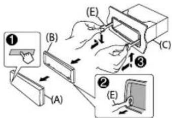 KENWOOD KDCBT49DAB - How to remove the unit - 1