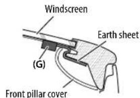 KENWOOD KDCBT49DAB - Caution When installing the antenna cable inside the front pillar with the air bag installed - 11