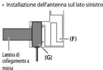 KENWOOD KDCBT49DAB - Rimuovere orizzontalmente il separatore (linguetta 1) dell'antenna a pellicola (F) e applicarla al parabrezza. - 5