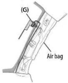 KENWOOD KDCBT49DAB - Caution When installing the antenna cable inside the front pillar with the air bag installed - 2