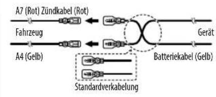 KENWOOD KMM101GY - Anschluss des ISO-Anschlusses an manche VW/Audi oder Opel (Vauxhall) Automobile - 1