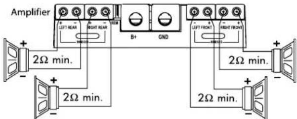 Rockford Fosgate Power 551X - 2-Channel Wiring - 3