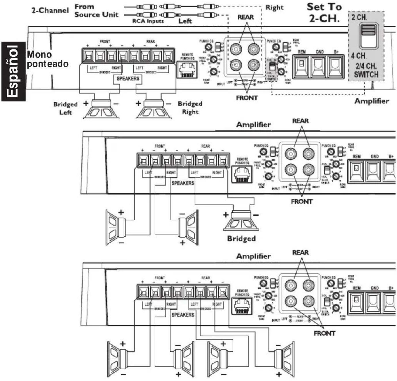 Rockford Fosgate P5004 - CABLEADO DEL SISTEMA - 7