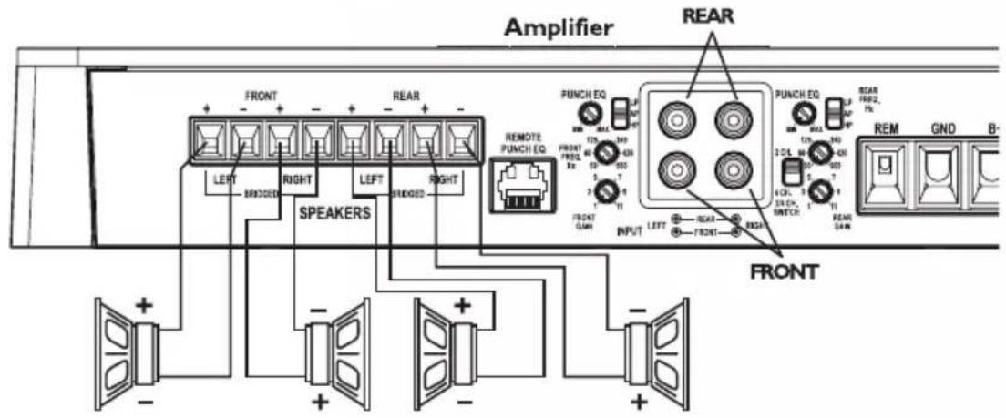 Rockford Fosgate P10001bd - 2-Channel Wiring - 3