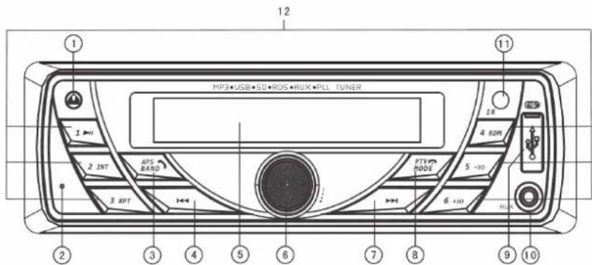 Auna MD140BT 10007164 - Frontblende - 1