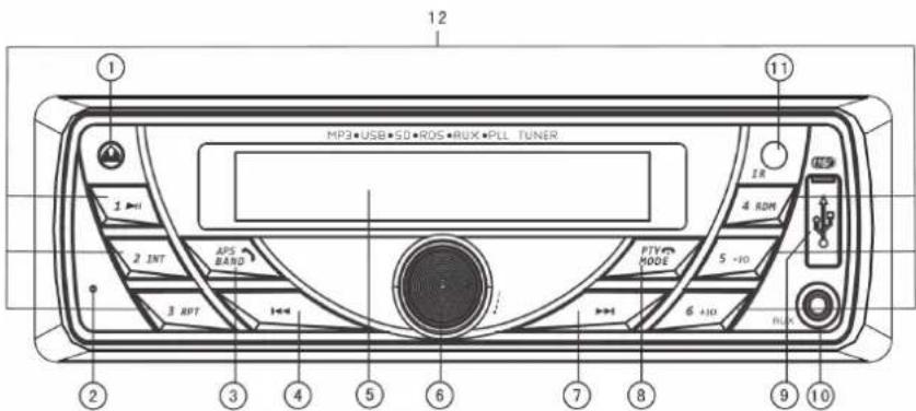 Auna MD140BT 10007164 - Panel frontal - 1