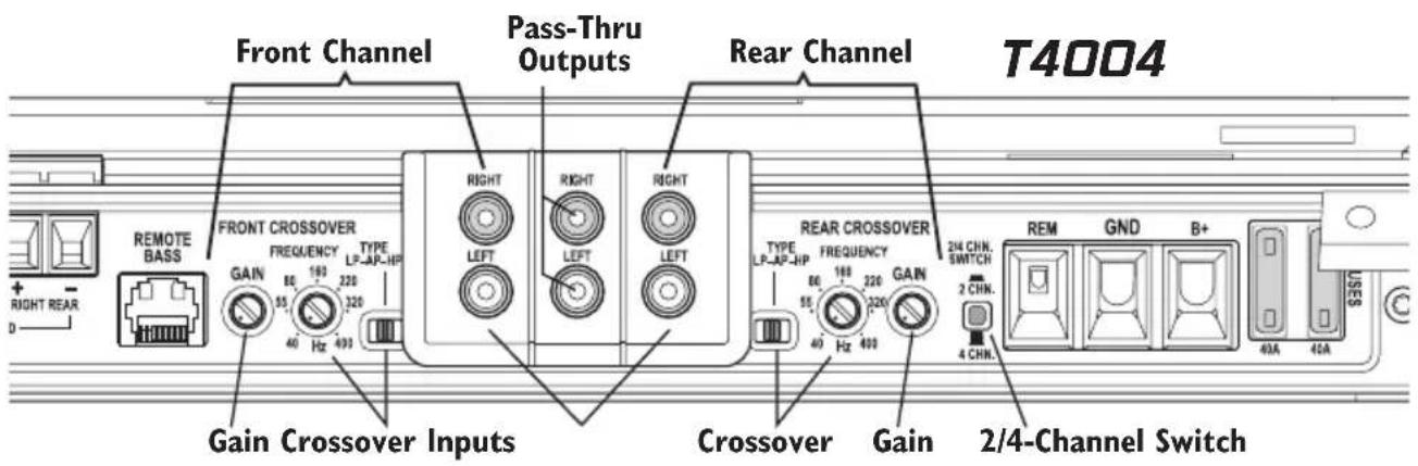 Rockford Fosgate T8004 - CROSSOVER-FREQUENZ EINSTELLLEN - 2