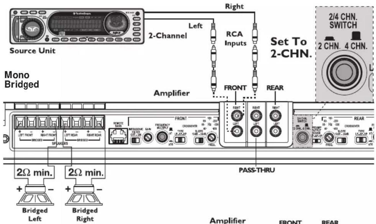 Rockford Fosgate T8002 - WIRING THE SYSTEM - 6