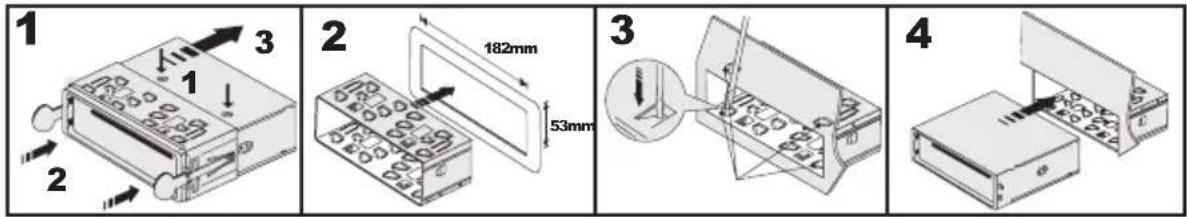 Renkforce DVD 6311 - Installation into the radio slot - 1