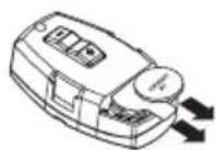 Renkforce AN 8006 - Einlegen/Wechsel der Fernbedienungsbatterie - 3