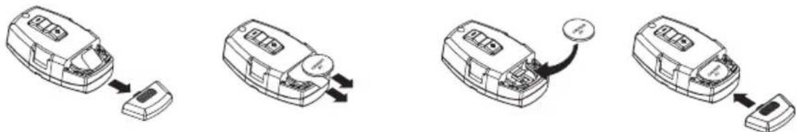 Renkforce AN 8006 - Inserting/replacing the remote control battery - 2