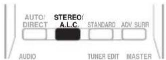 AUTO/ DIRECT STEREO/ A.L.C. STANDARD ADV SURR AUDIO TUNER EDIT MASTER