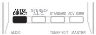 AUTO/ DIRECT STEREO/ A.L.C. STANDARD ADV SURR AUDIO TUNER EDIT MASTER