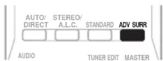 AUTO/ DIRECT STEREO/ A.L.C. STANDARD ADV SURR AUDIO TUNER EDIT MASTER