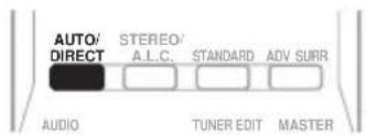 AUTO/ DIRECT STEREO/ A.L.C. STANDARD ADV SURR AUDIO TUNER EDIT MASTER