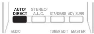 AUTO/ DIRECT STEREO/ A.L.C. STANDARD ADV SURR AUDIO TUNER EDIT MASTER