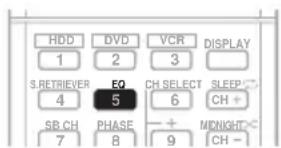 HDD 1 DVD 2 VCR 3 DISPLAY S.RETRIEVER EQ CH SELECT SLEEP 4 5 6 CH + SB.CH PHASE - + M/CH- 7 8 9 CH -