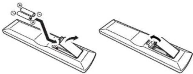 PIONEER VSX819HK - Loading the batteries - 1