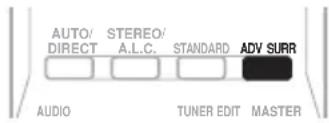 AUTO/ DIRECT STEREO/ A.L.C. STANDARD ADV SURR AUDIO TUNER EDIT MASTER