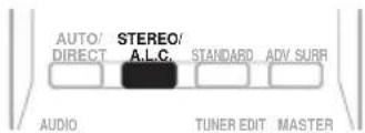 AUTO/ DIRECT STEREO/ A.L.C. STANDARD ADV SURR AUDIO TUNER EDIT MASTER
