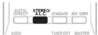 AUTO/ DIRECT STEREO/ A.L.C. STANDARD ADV SURR AUDIO TUNER EDIT MASTER