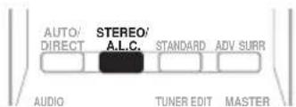 AUTO/ DIRECT STEREO/ A.L.C. STANDARD ADV SURR AUDIO TUNER EDIT MASTER