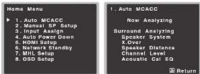 PIONEER VSX523 K - Automatically setting up for surround sound (MCACC) - 2