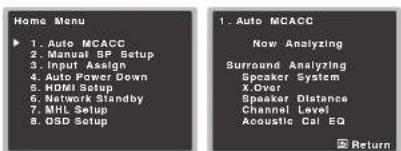 PIONEER VSX1023K - SeLECTIONA Auto MCACC'desed el Home Menu y luego pulse ENTER. - 1