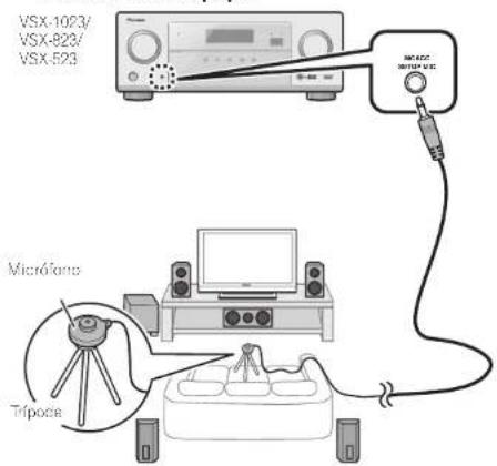 PIONEER VSX1023K - Conecte el micrófono de confi guración incluido en el equipo. - 1