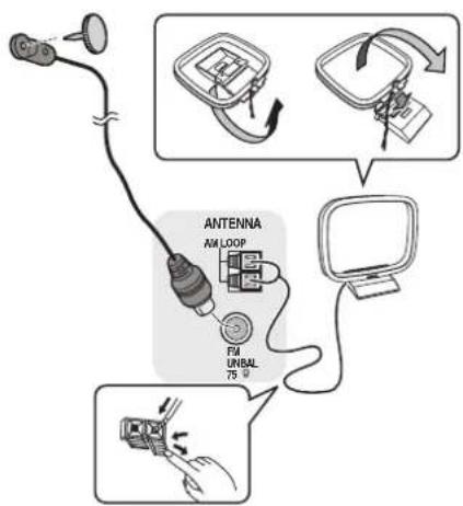 PIONEER HTP070 - Conexión de antennas - 1