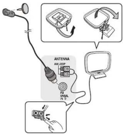 PIONEER HTP070 - Raccordement des antennes - 1
