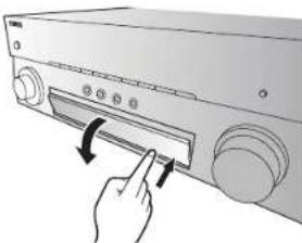 YAMAHA RXA870 - Abrir y cerrar la puerta del panel delantero (RX-A870) - 1