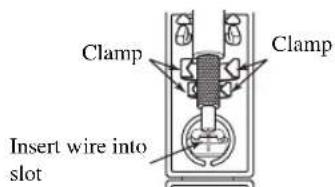 Clamp Clamp Insert wire into slot