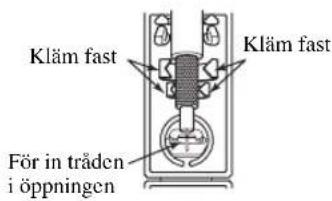 Kläm fast Kläm fast För in träden i öppningen