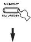 YAMAHA RXV557 - Appuyez sur MEMORY (MAN'L/AUTO FM) de la face avant tandis que le témoin MEMORY clignote. - 1