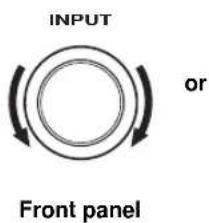INPUT or Front panel