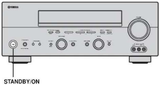 YAMAHA RXV557 - Einschalten der Stromversorgung - 1