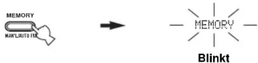 MEMORY MAKE/LAUTO TIME → MEMORY Blinkt