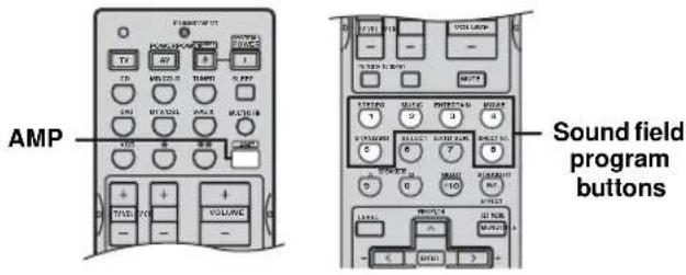 AMP Sound field program buttons