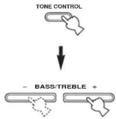 TONE CONTROL - BASS/TREBLE +