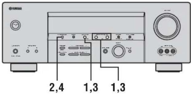 YAMAHA RXV457 - Omwisselen van voorkeuzezenders - 1