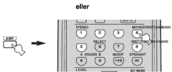 eller AMP STEERO 1 2 3 4 SELECT 6 7 8 A. SPEAKERS B NIGHT STRAIGHT 9 0 +10 ENT. LEVEL SET MENU