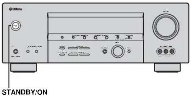 YAMAHA RXV457 - Turning on the power - 1