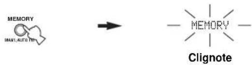 MEMORY MAN'L AUTO TR → MEMORY Clignote