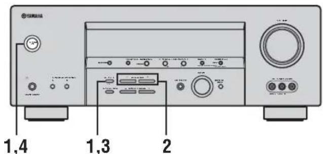 YAMAHA RXV457 - RESETTING THE FACTORY PRESETS - 1