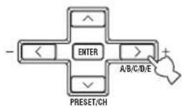YAMAHA RXV457 - Press A/B/C/D/E (or A/B/C/D/E i on the remote control) to select the preset station group. - 2