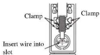 Clamp Clamp Insert wire into slot