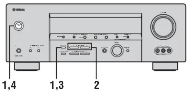 YAMAHA RXV457 - СБРОС НАСТРОЕК В ИСХОДНЫЕ НАСТРОЙКИ - 1