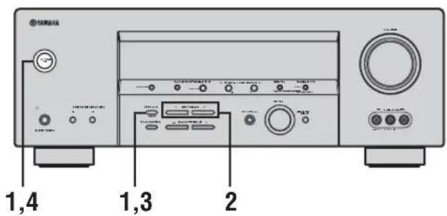 YAMAHA RXV457 - U moet het toestel eerst uit (standby) zetten. - 1